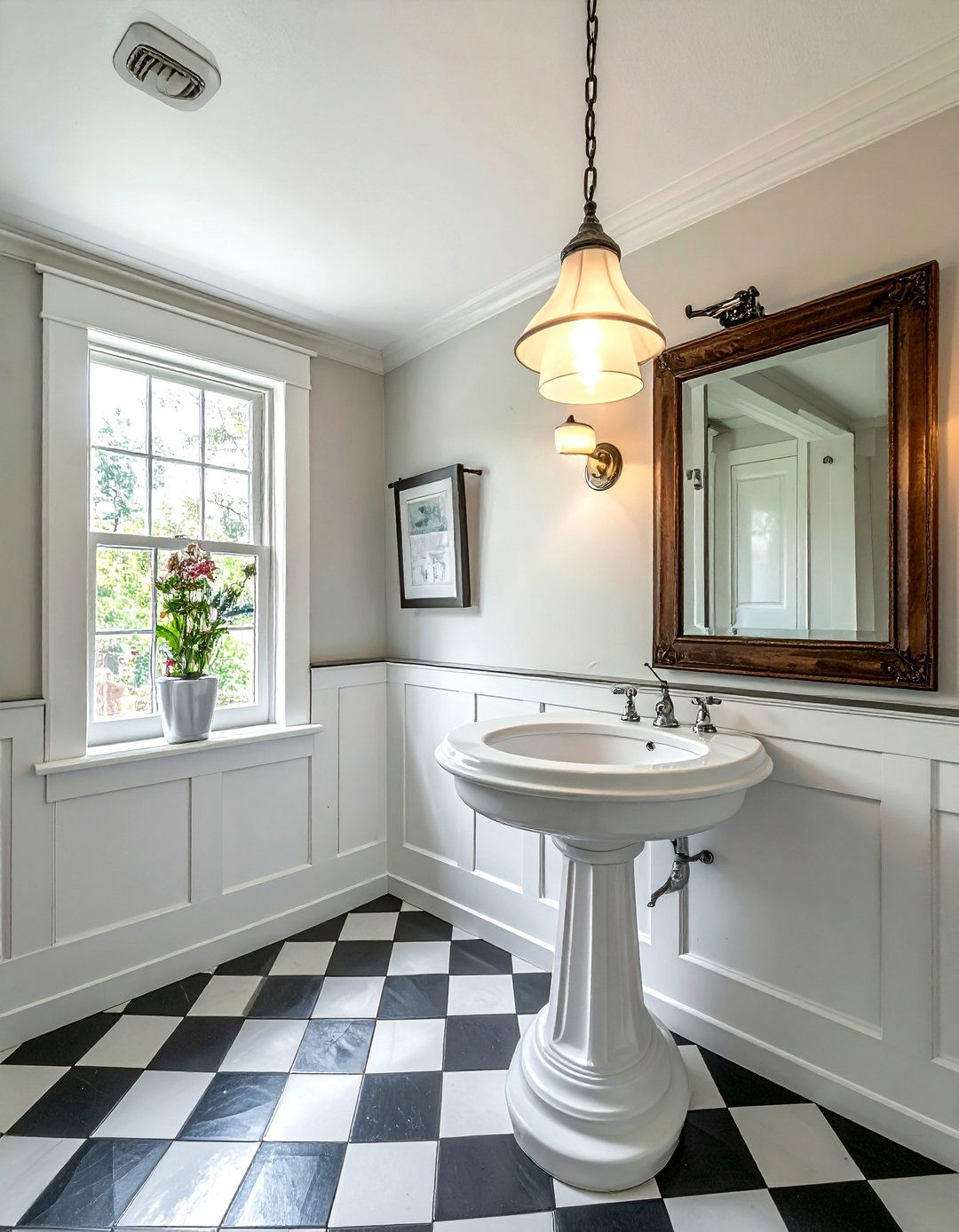 Vintage Schoolhouse Light - 30 bathroom pendant lighting ideas