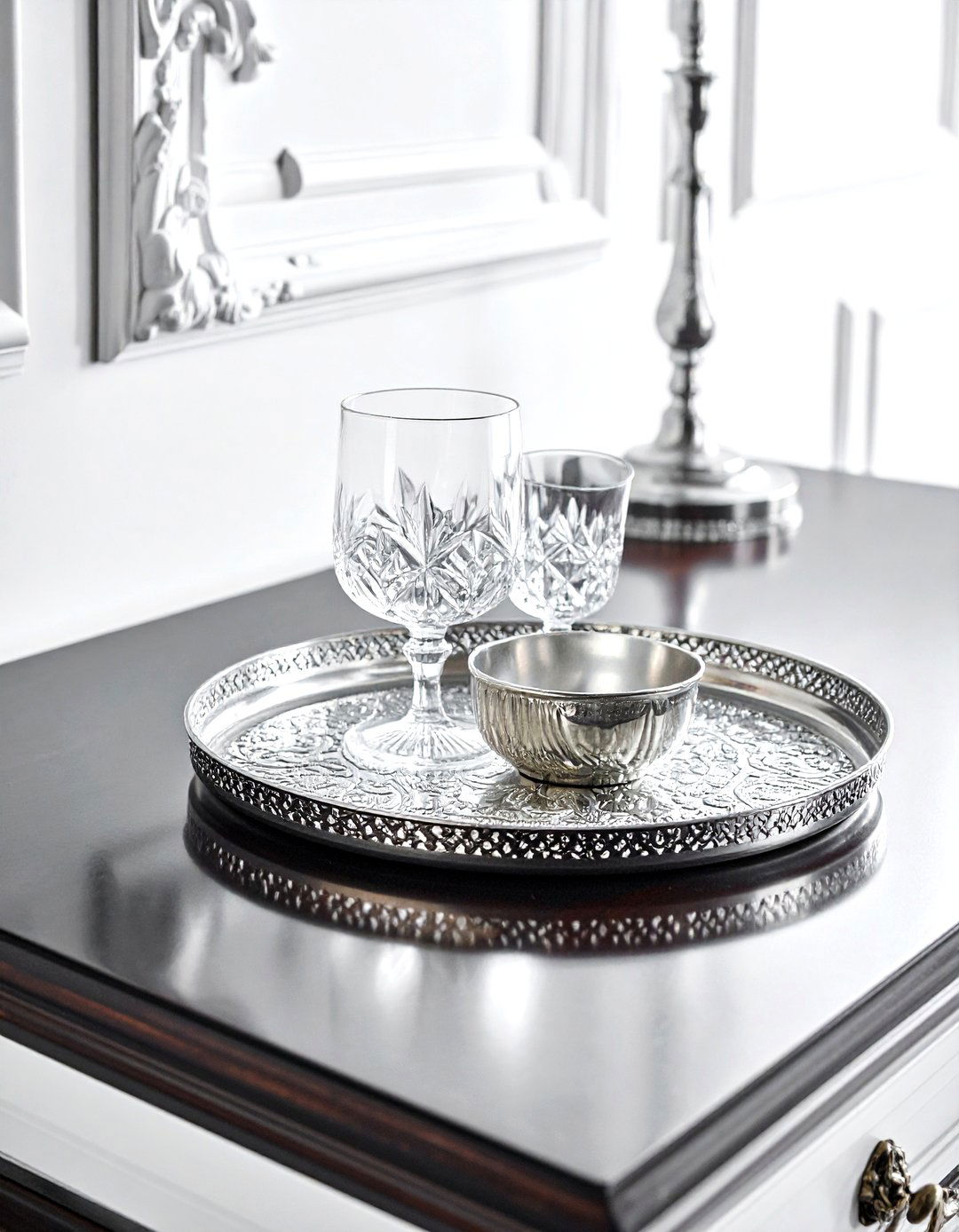 Vintage Silver Tray - 30 catch-all tray ideas