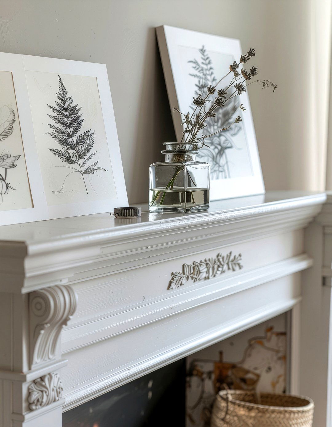 Vintage Sketch Art - 30 everyday mantel ideas