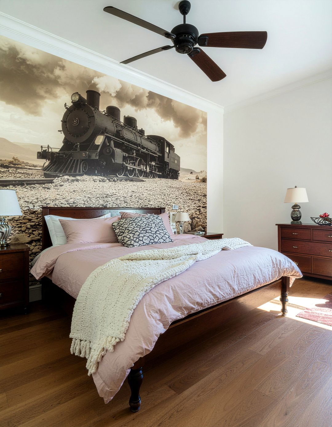 Vintage Steam Engine - 30 train bedroom ideas