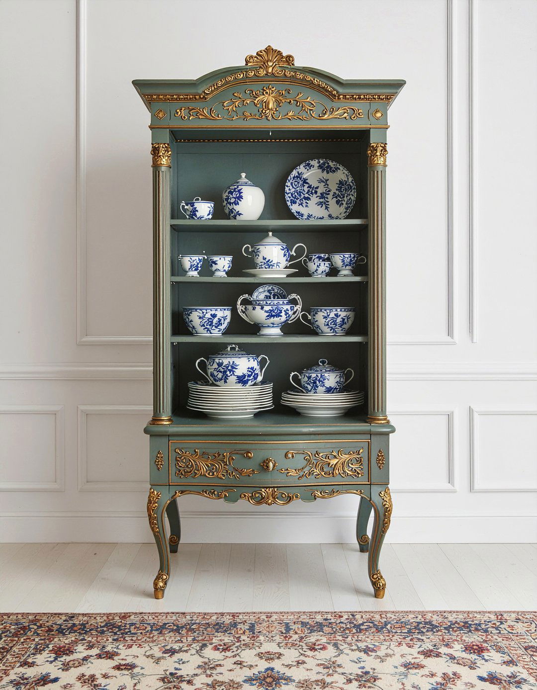 Vintage Storage Cabinet - 30 living room maximalist furniture ideas