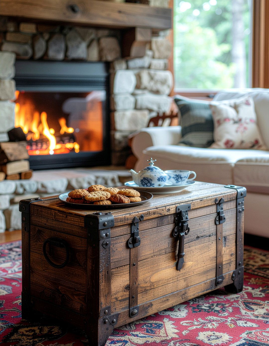 Vintage Storage Trunk - 30 living room cottage furniture ideas