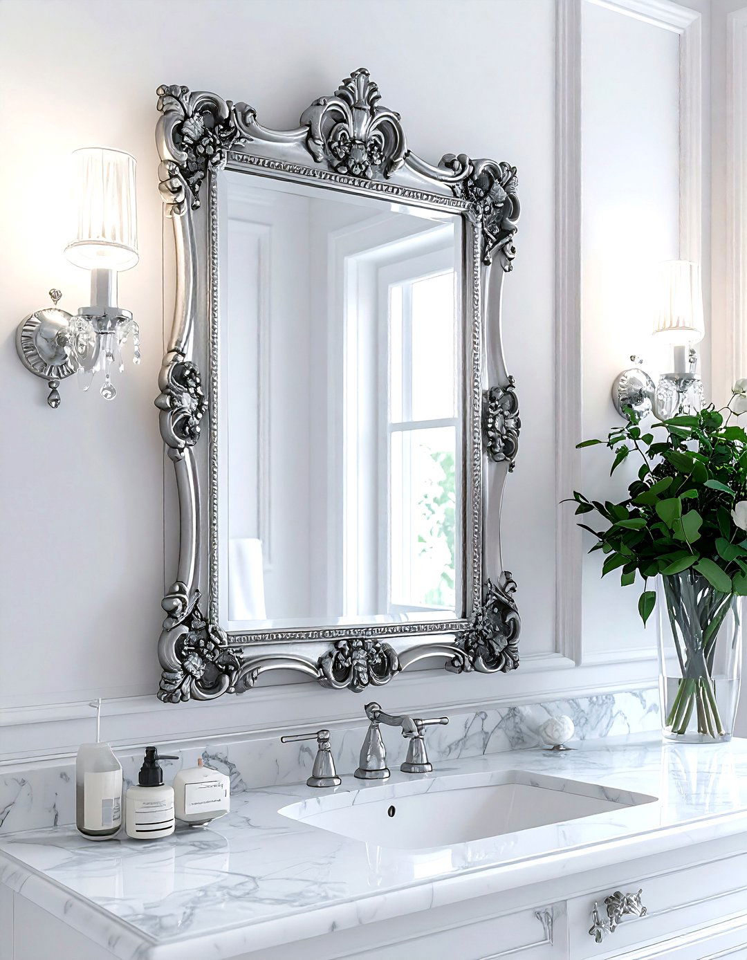 Vintage Style Bathroom Mirror - 30 timeless bathroom ideas