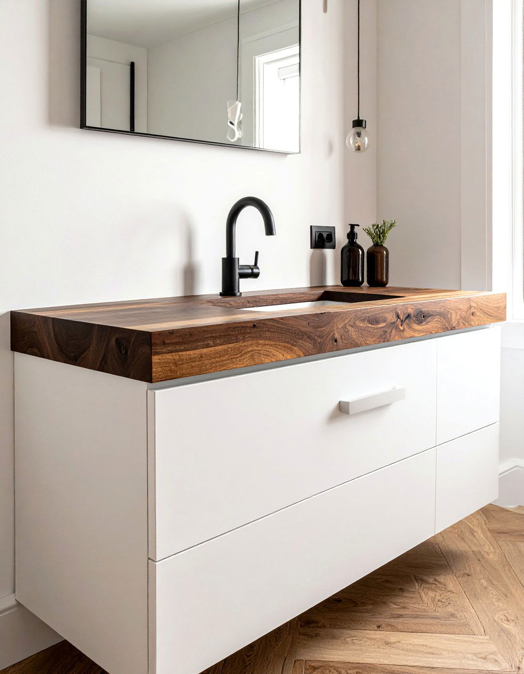 Vintage Style Double Vanity - 30 double vanity ideas