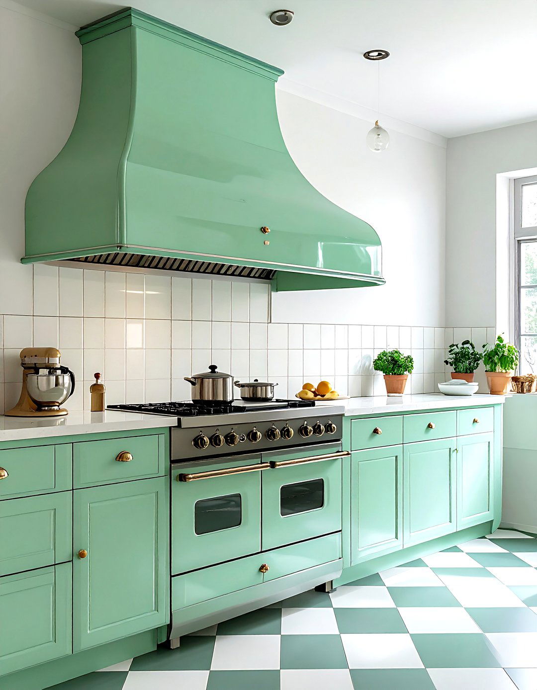 Vintage Style Hood - 30 wall-mount hood kitchen ideas