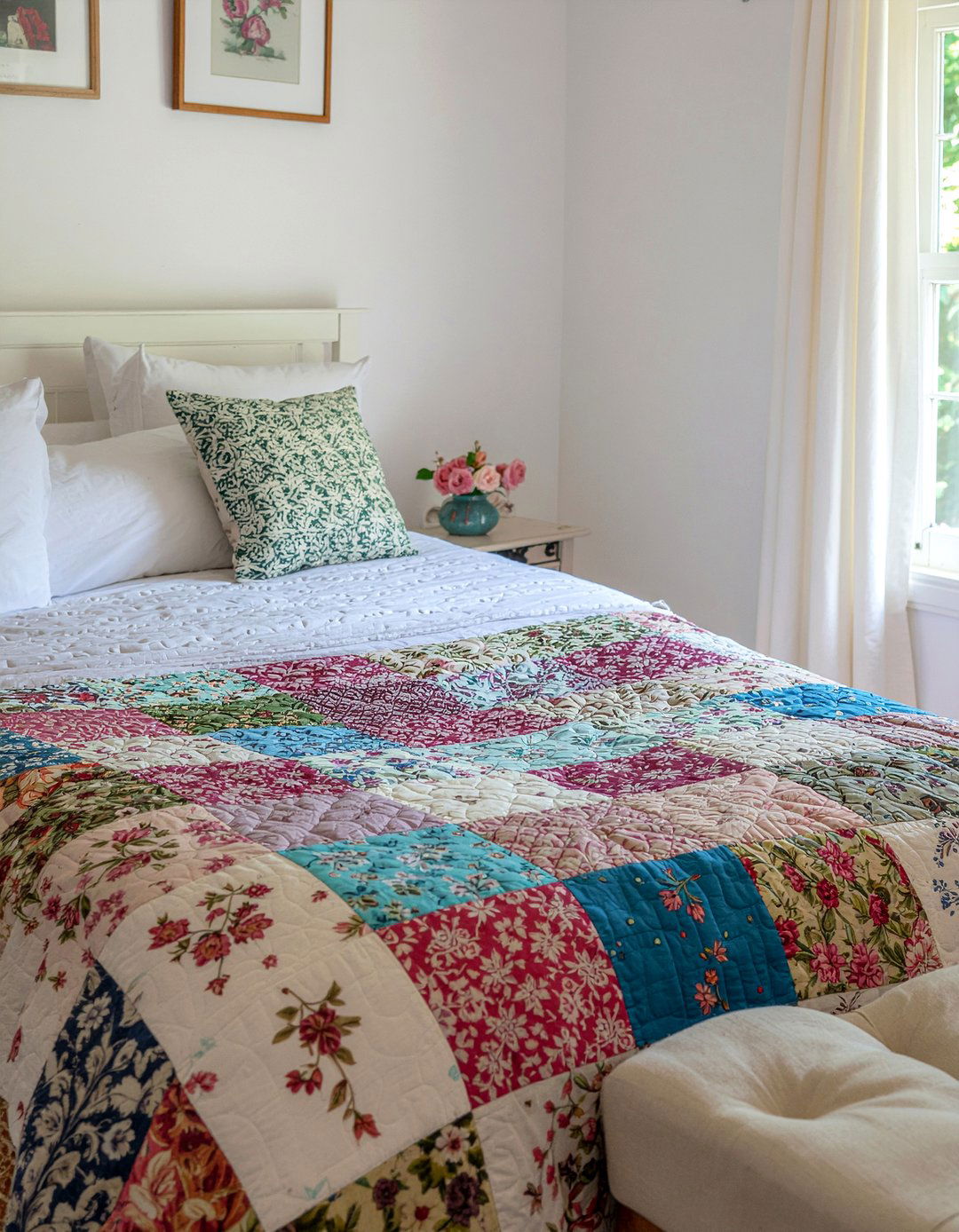 Vintage Style Quilt - 30 quilted bedroom ideas