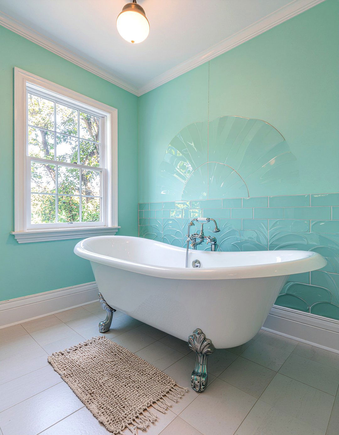 Vintage Style Scalloped Bathroom - 30 scalloped tile bathroom ideas