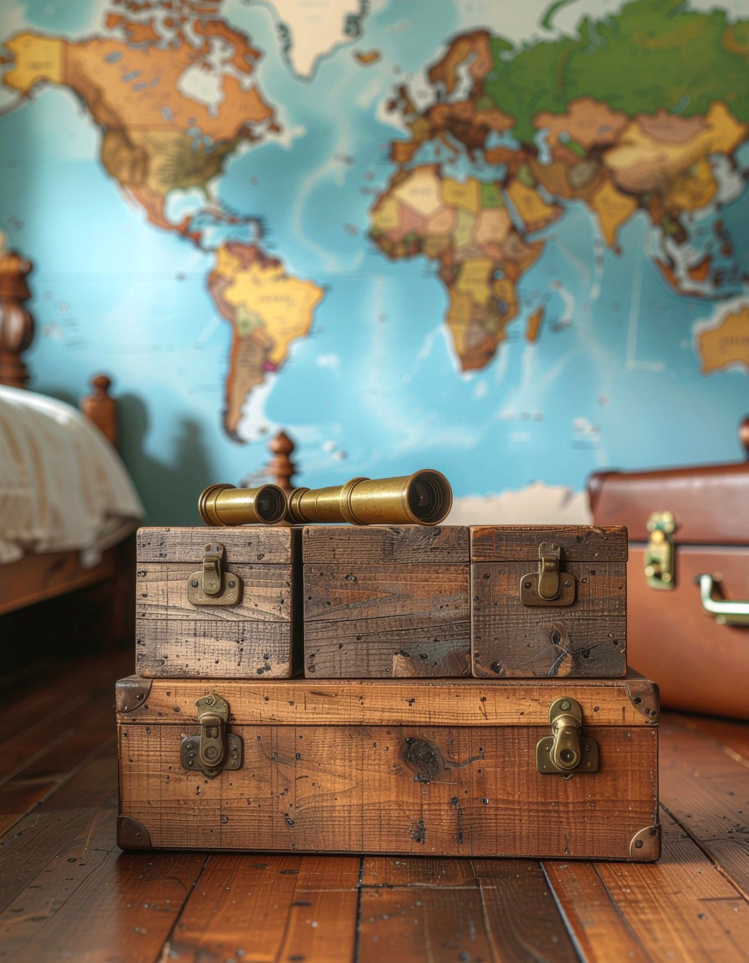 Vintage Style Wooden Cubes - 30 bedroom storage cubes