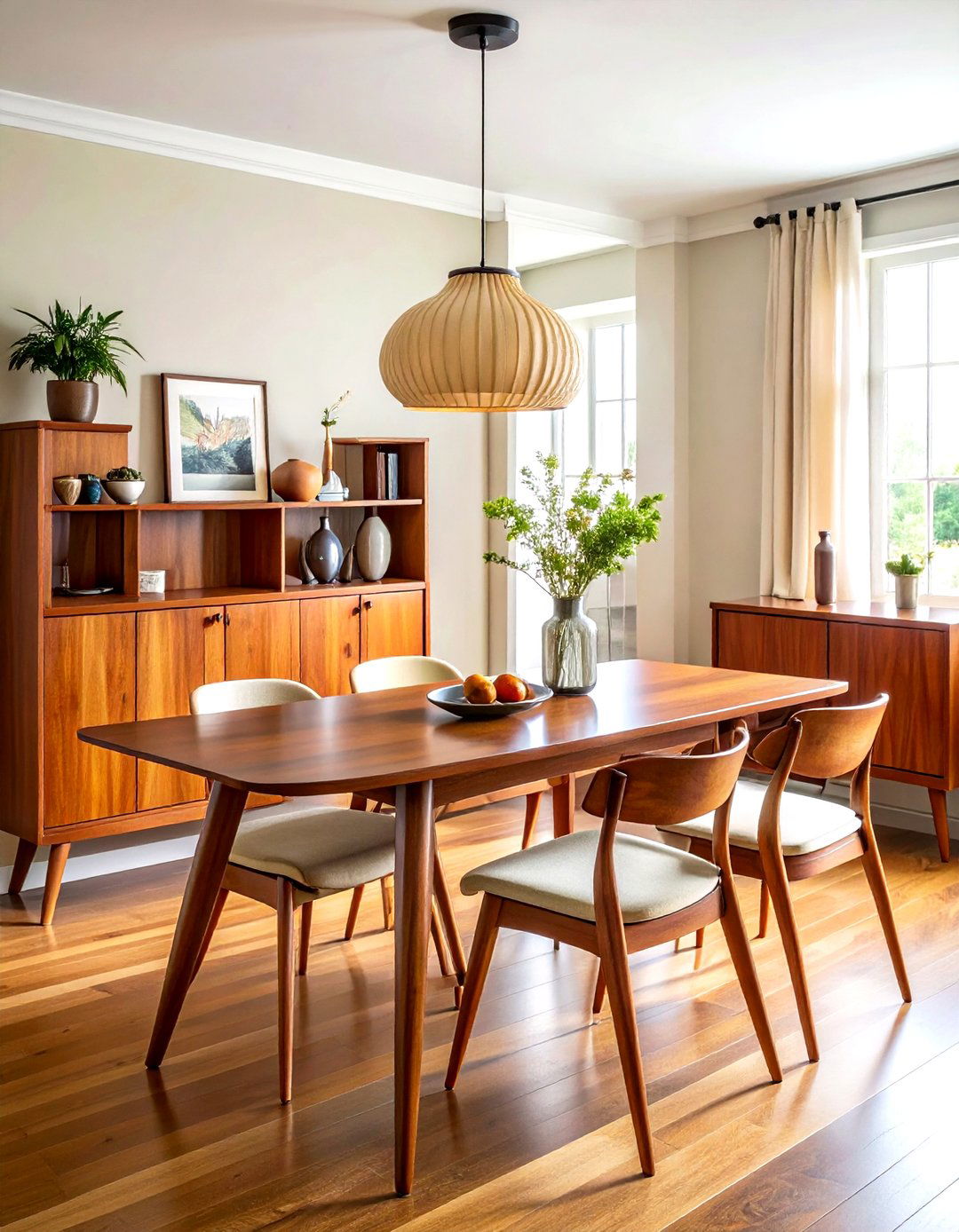 Vintage Teak Credenza - 30 modern buffet dining room ideas