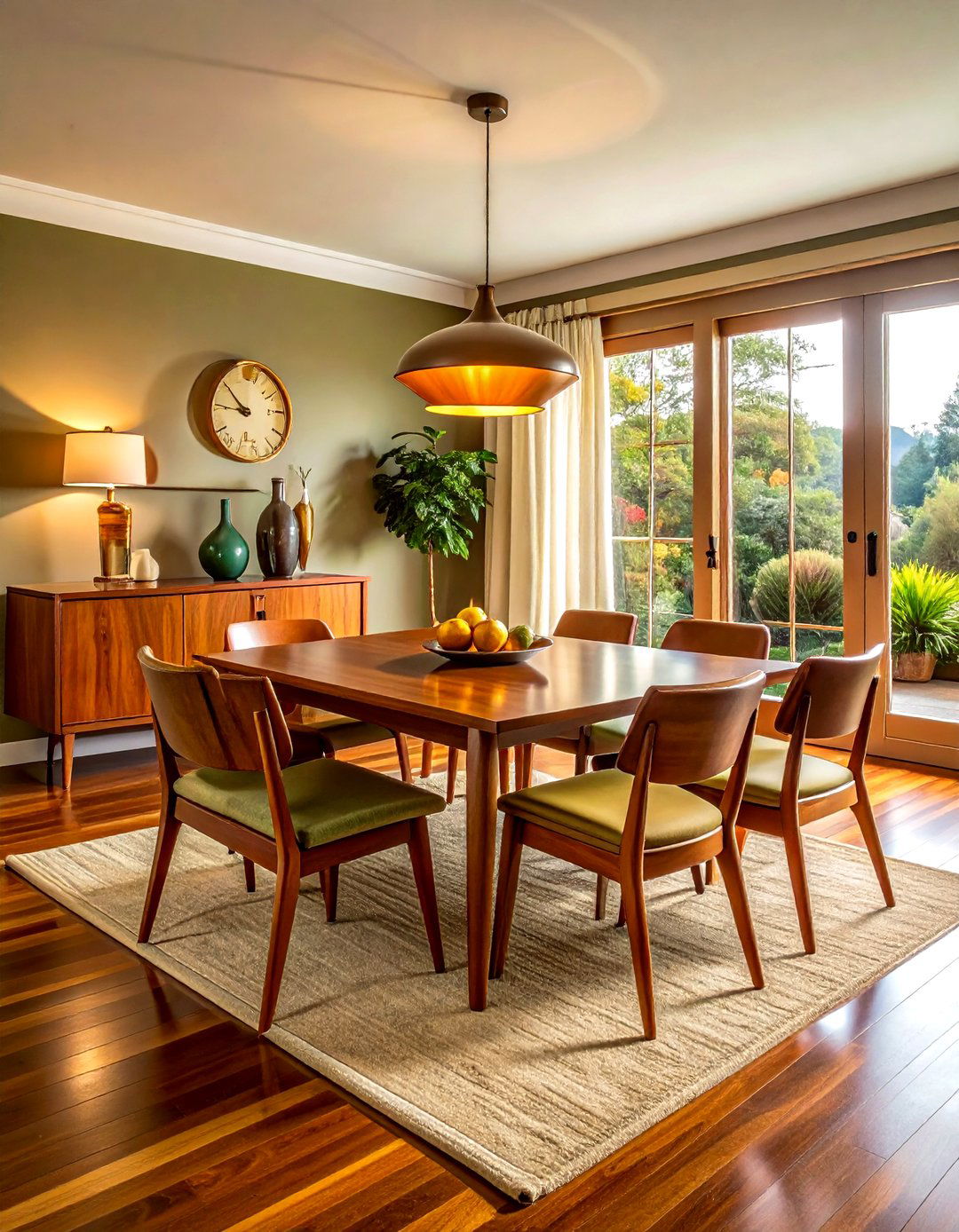 Vintage Teak Dining Room - 30 warm brown dining room ideas