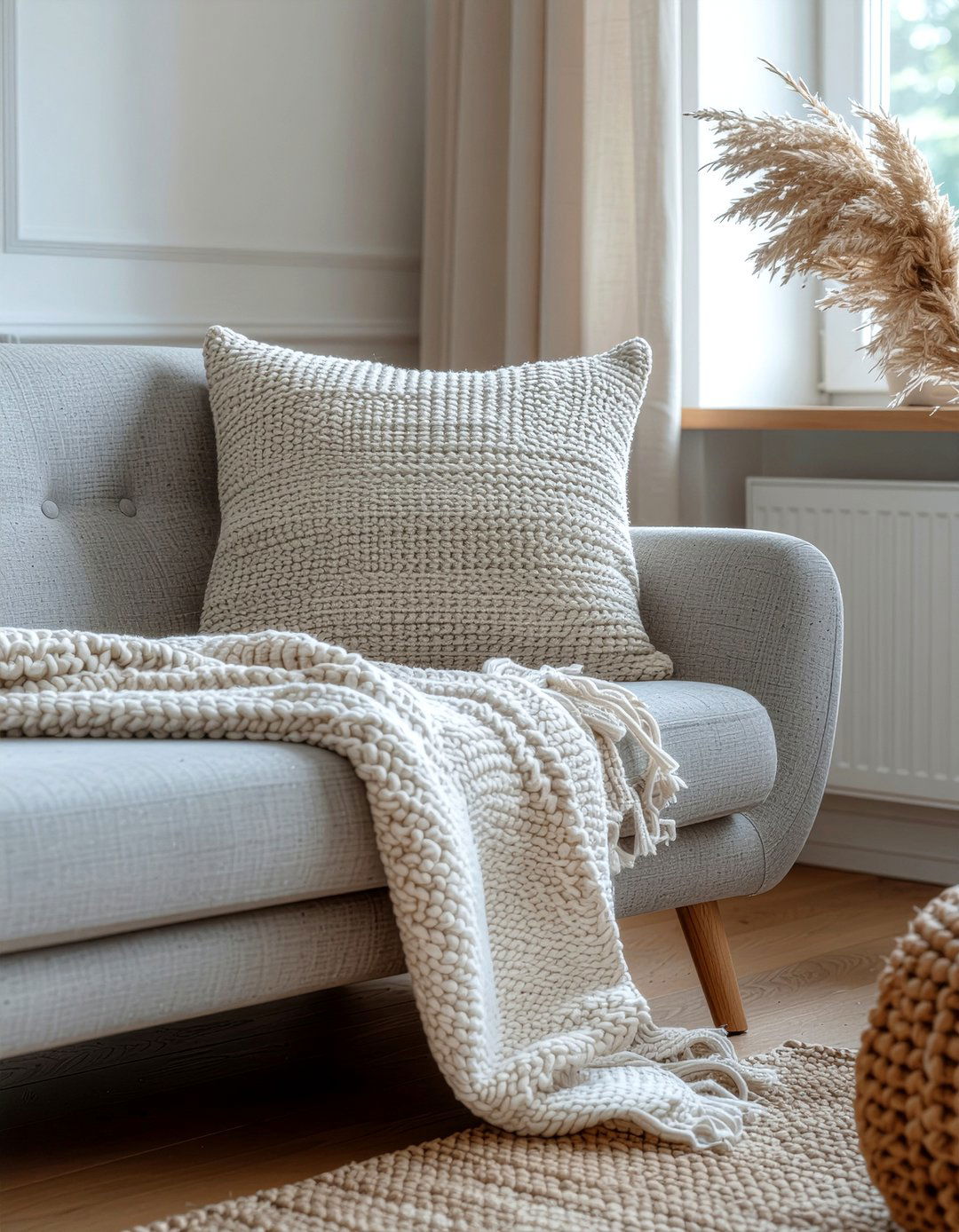 Vintage Textile Pillow - 30 secondhand living room ideas