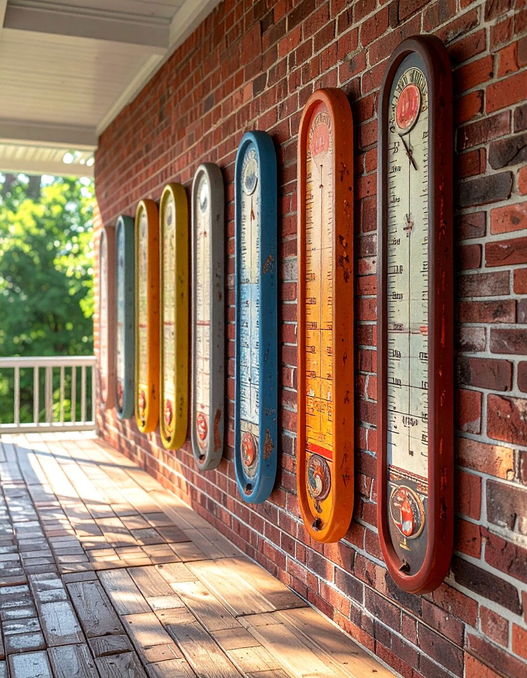 Vintage Thermometer Wall - 30 vintage collection display ideas
