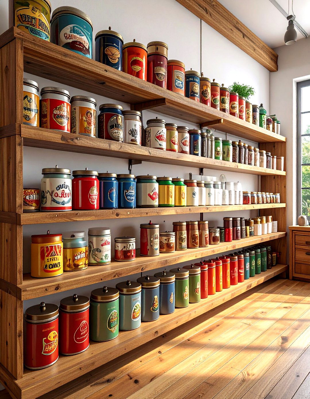 Vintage Tin Display - 30 vintage collection display ideas