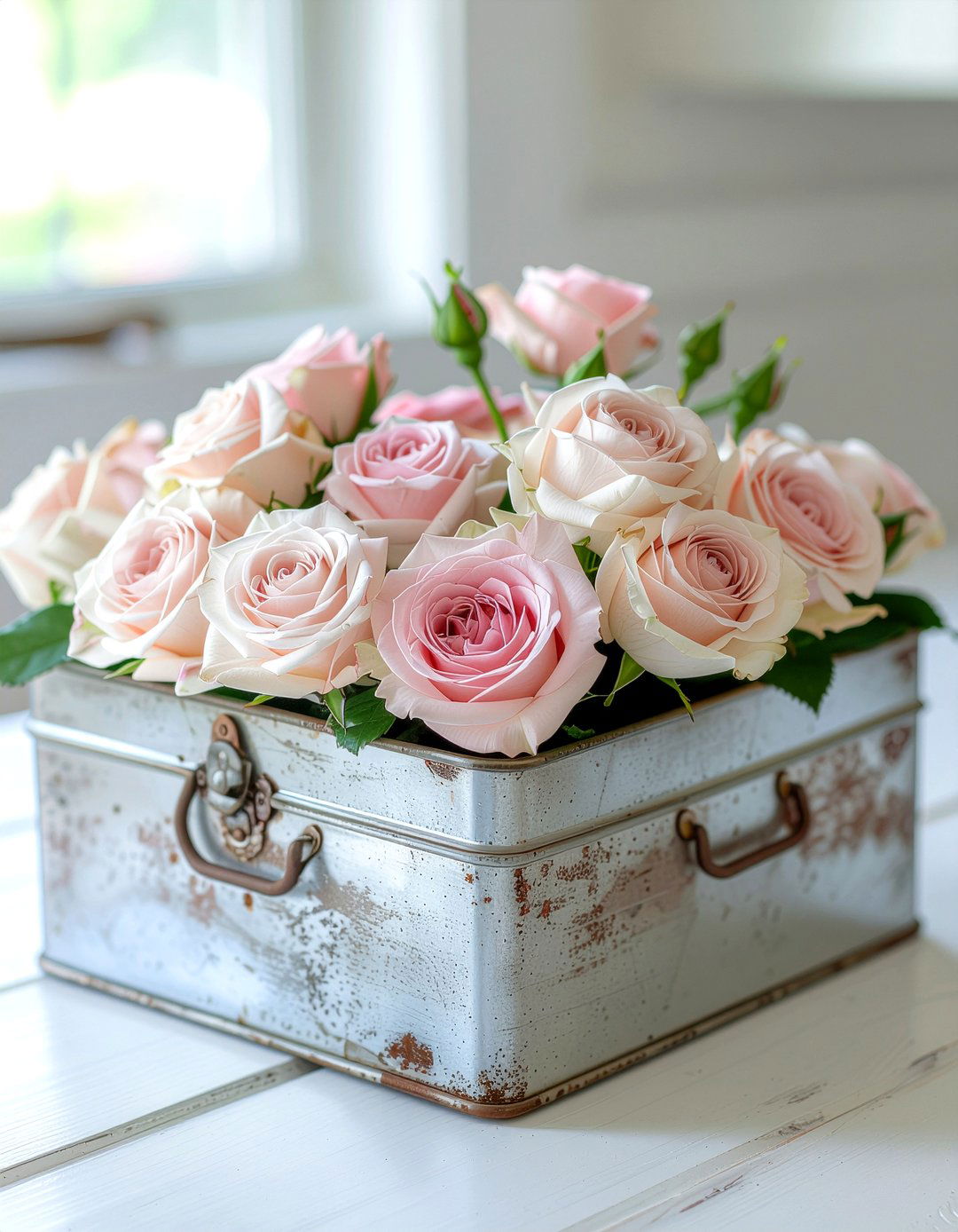 Vintage Tin Rose - 30 everyday flower ideas