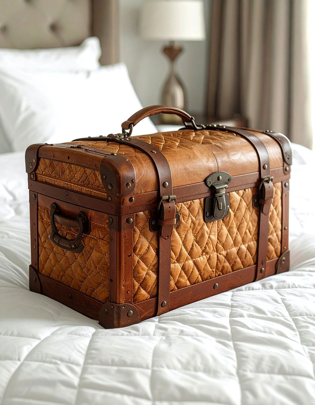 Vintage Trunk Basket - 30 blanket basket ideas