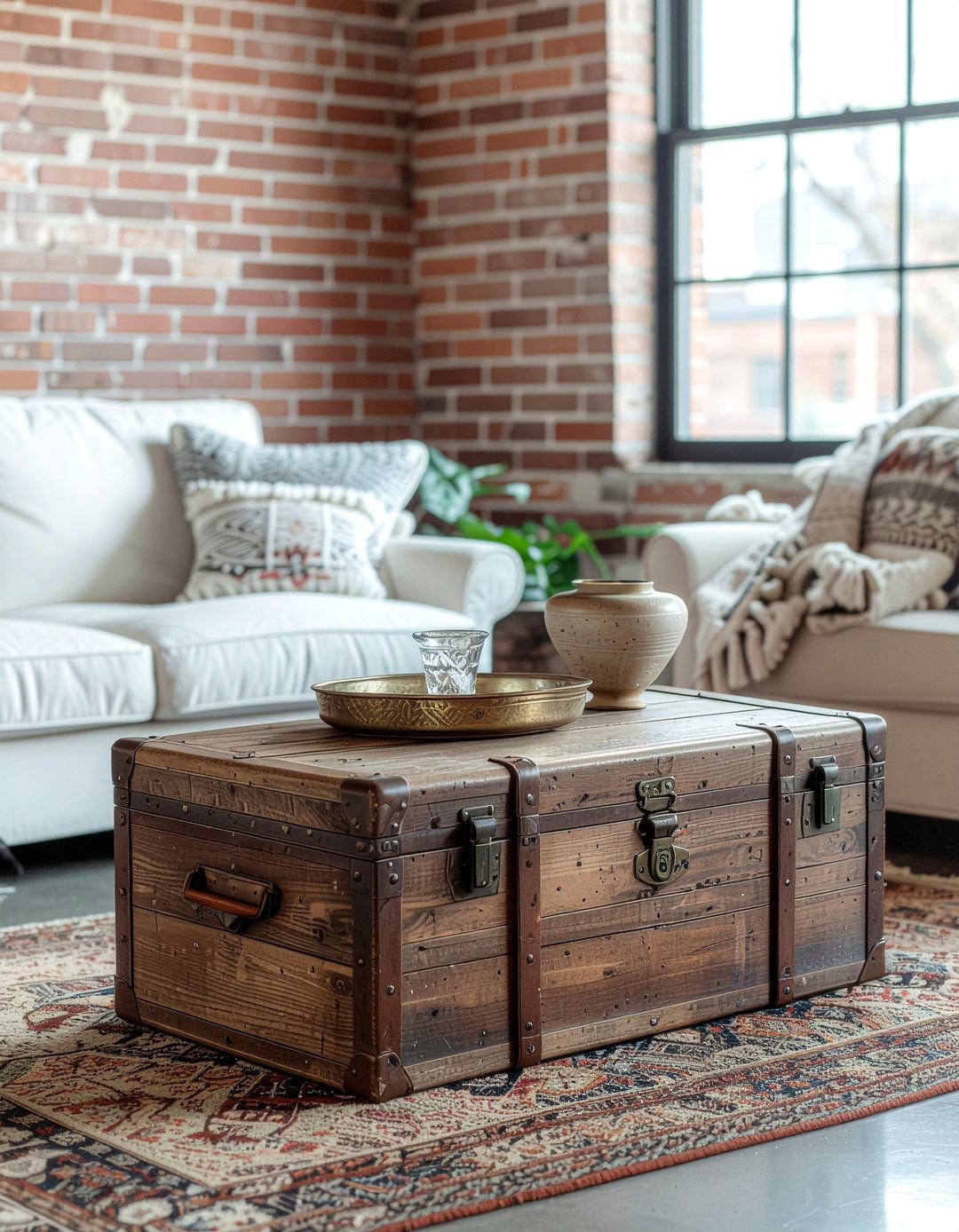 Vintage Trunk Coffee Table - 30 living room eclectic furniture ideas