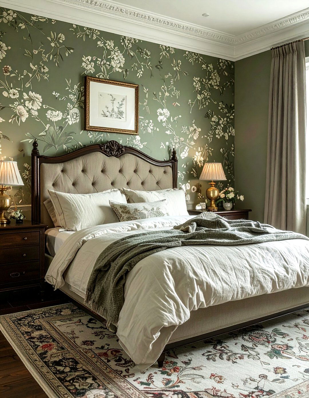 Vintage Wallpaper Bedroom - 30 old house decor ideas