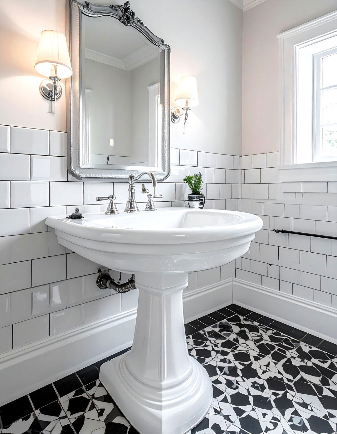 Vintage White Pedestal Sink - 30 pedestal sink ideas