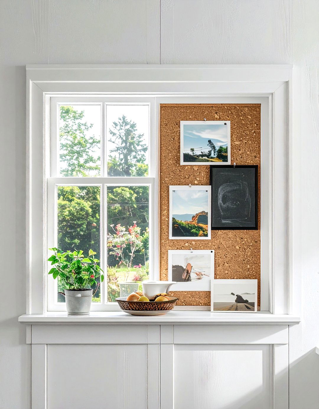 Vintage Window Frame Board - 30 kitchen bulletin board ideas