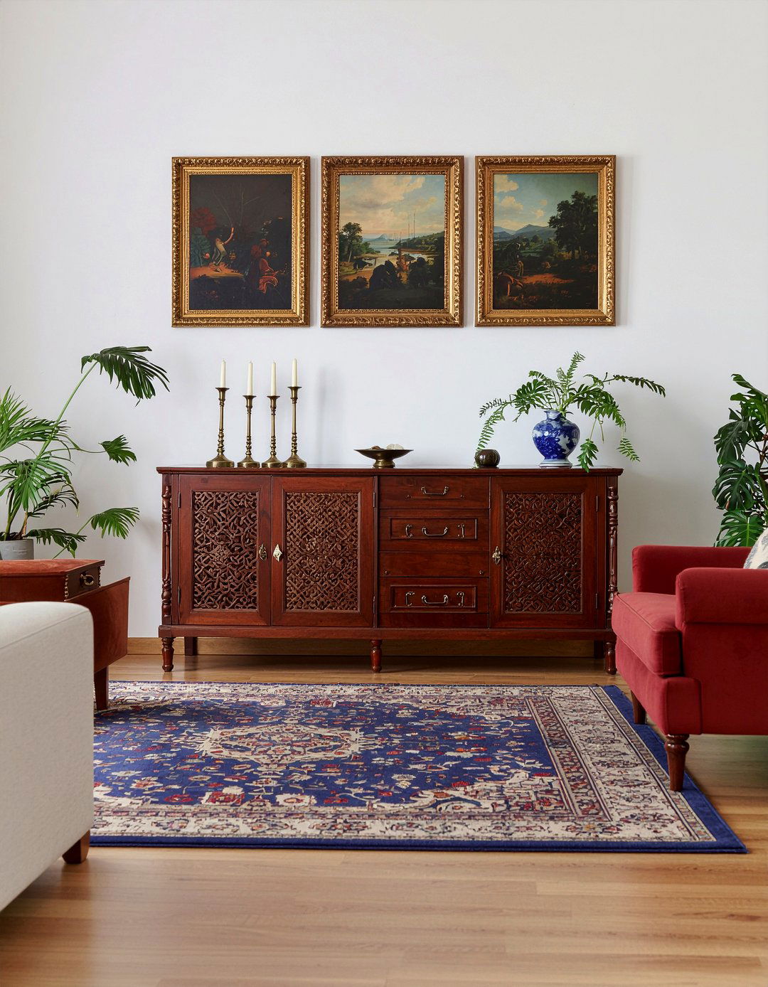 Vintage Wood China Cabinet - 30 living room china cabinet ideas