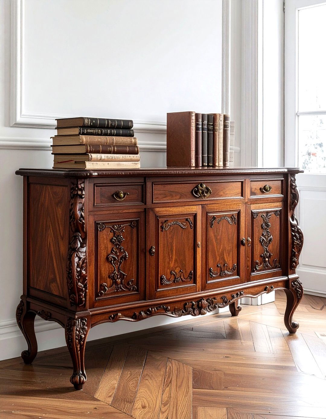 Vintage Wood Sideboard - 30 dining room buffet ideas