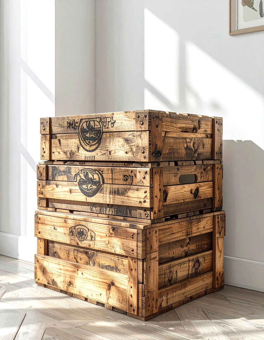 Vintage Wooden Crate - 30 vintage finds decor ideas