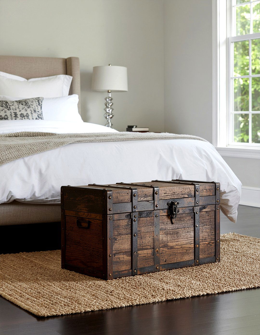 Vintage Wooden Trunk - 30 bedroom decorative boxes