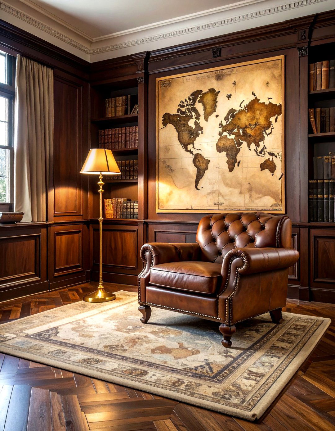 Vintage World Map Wall Art - 30 map decor ideas