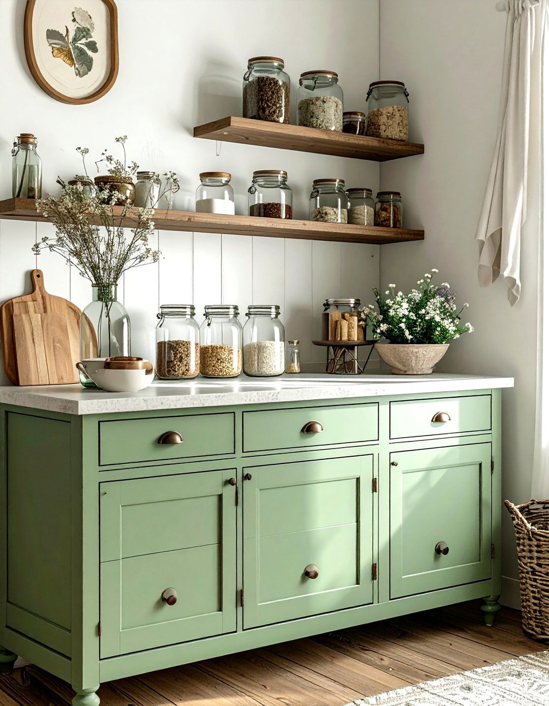 Vintage baking cupboard - 30 kitchen baking station ideas