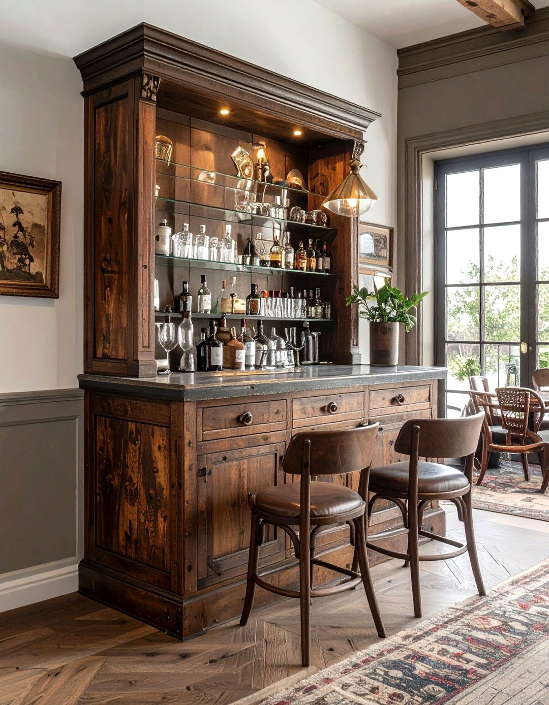 Vintage bar cabinet - 30 dining room bar cabinet ideas