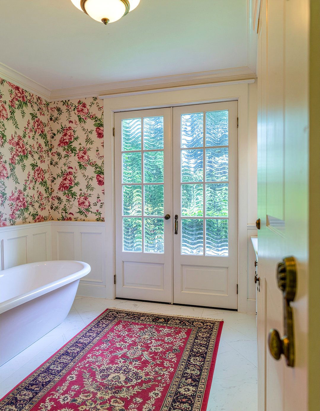 Vintage bathroom french doors - 30 bathroom French door ideas
