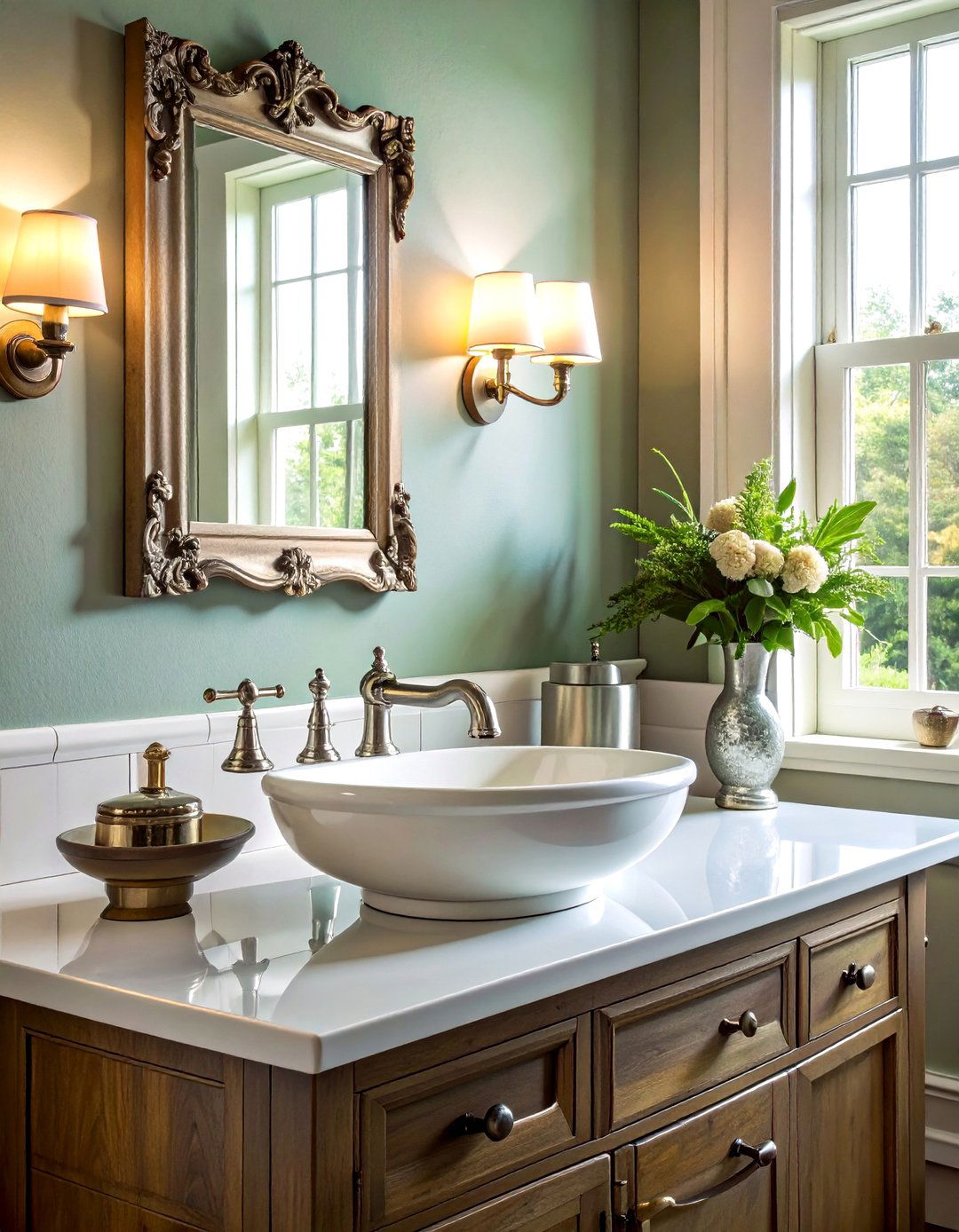 Vintage bathroom hardware - 30 brushed nickel bathroom ideas