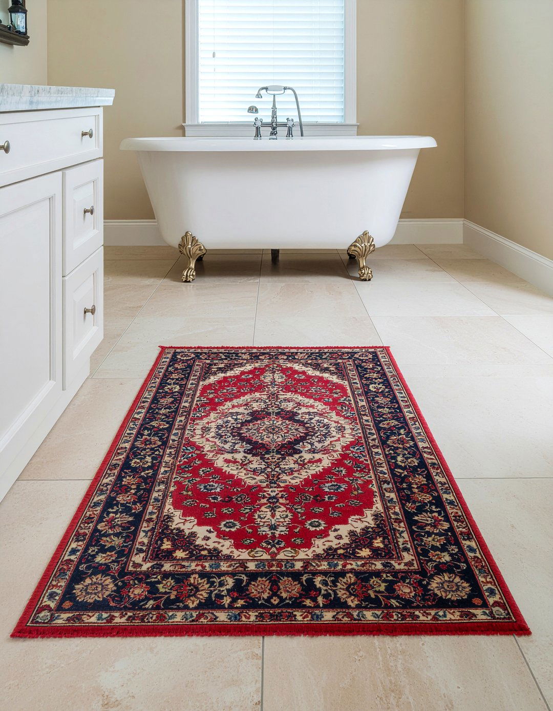 Vintage bathroom rug - 30 bathroom classic element ideas