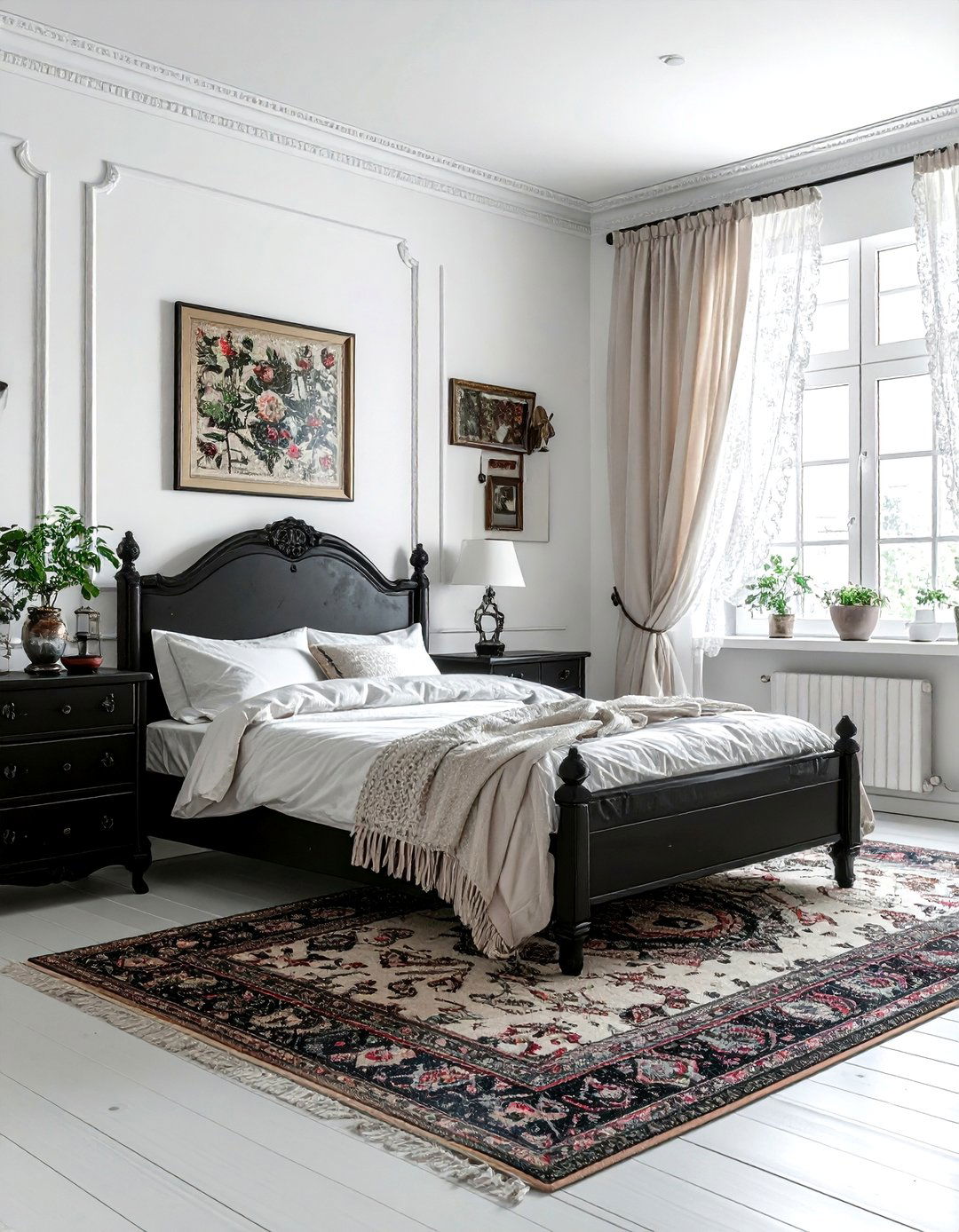 Vintage black bohemian bedroom - 30 bohemian black bedroom ideas