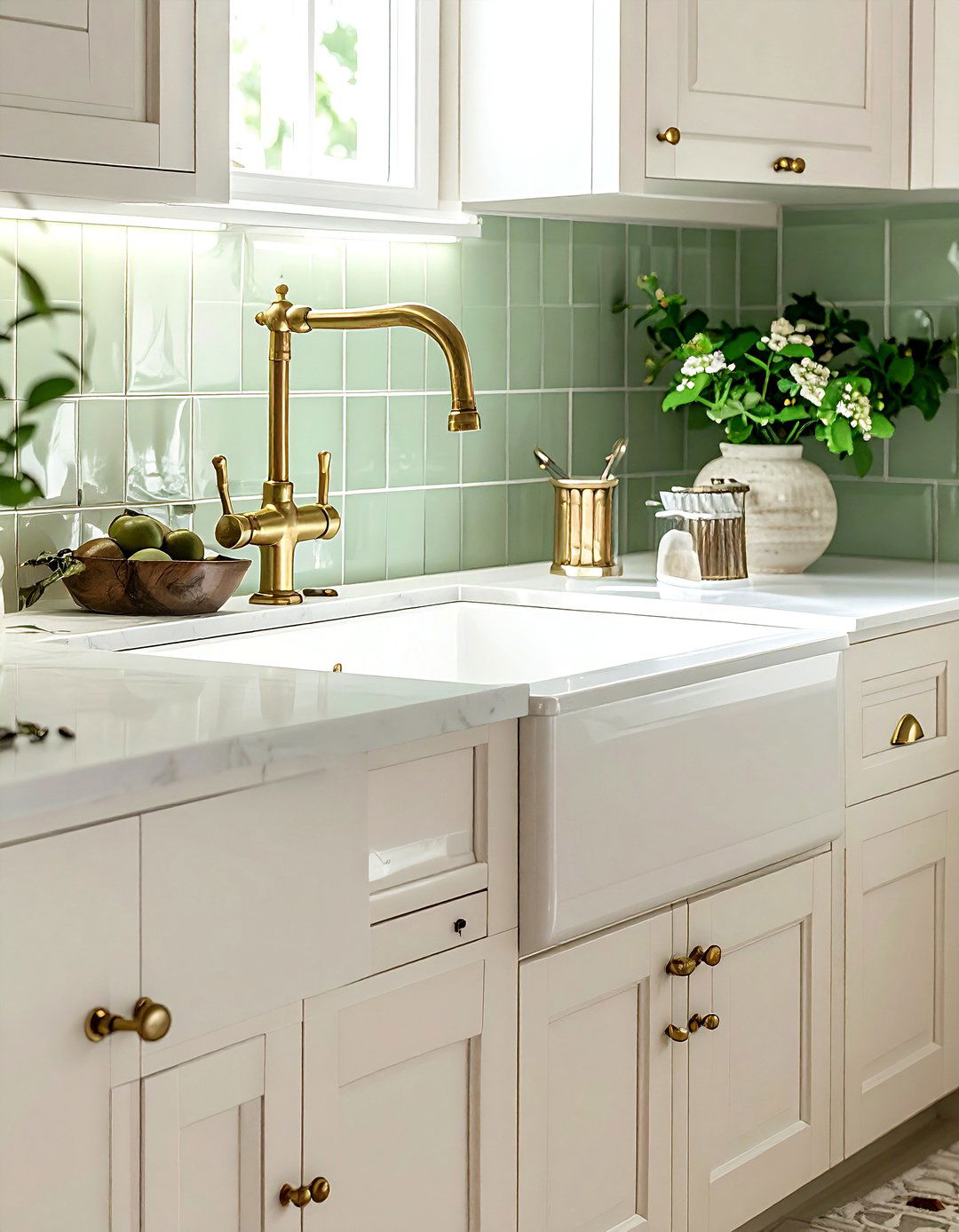 Vintage brass kitchen faucet wall mount - 30 wall-mount kitchen faucet ideas