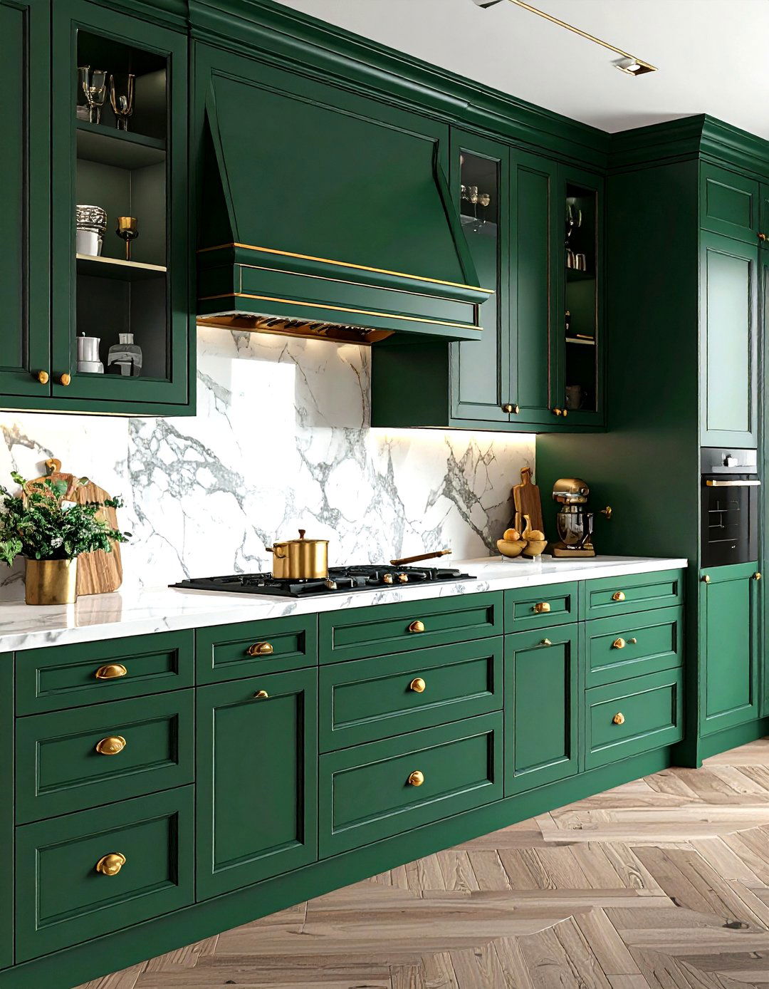 Vintage brass kitchen hardware - 30 kitchen character ideas