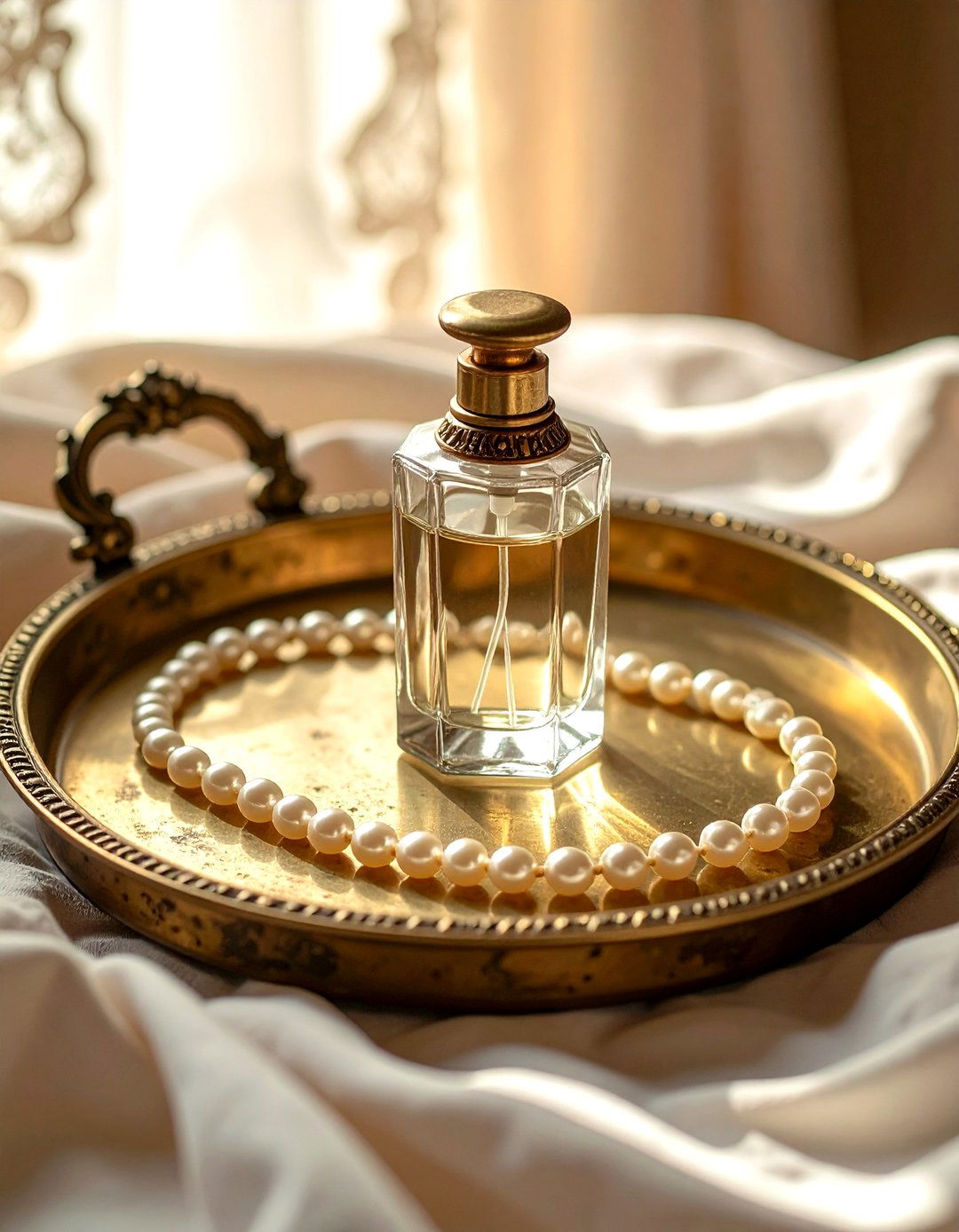 Vintage brass tray - 30 vanity tray ideas