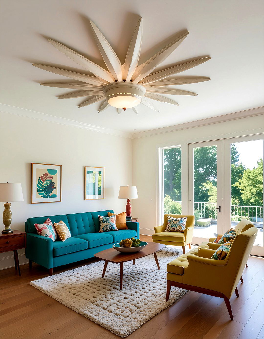 Vintage ceiling rose - 30 living room rosette ideas