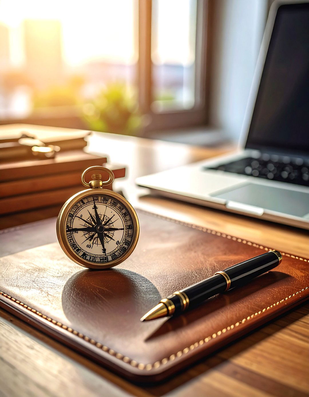 Vintage compass desk - 30 vintage travel decor ideas