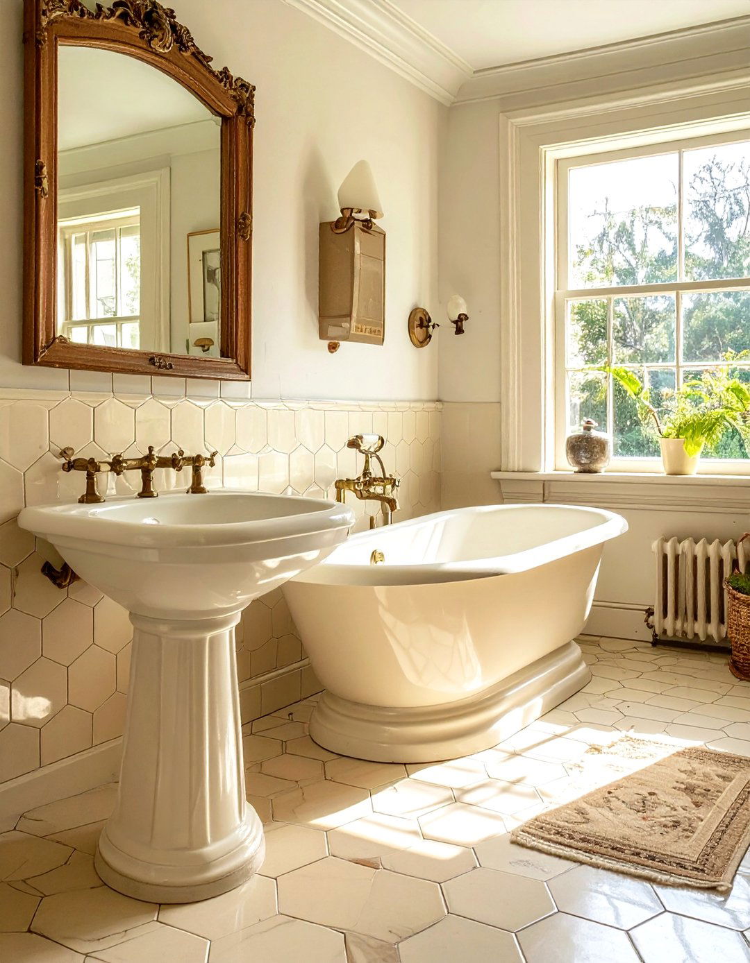 Vintage cream bathroom - 30 cream bathroom ideas