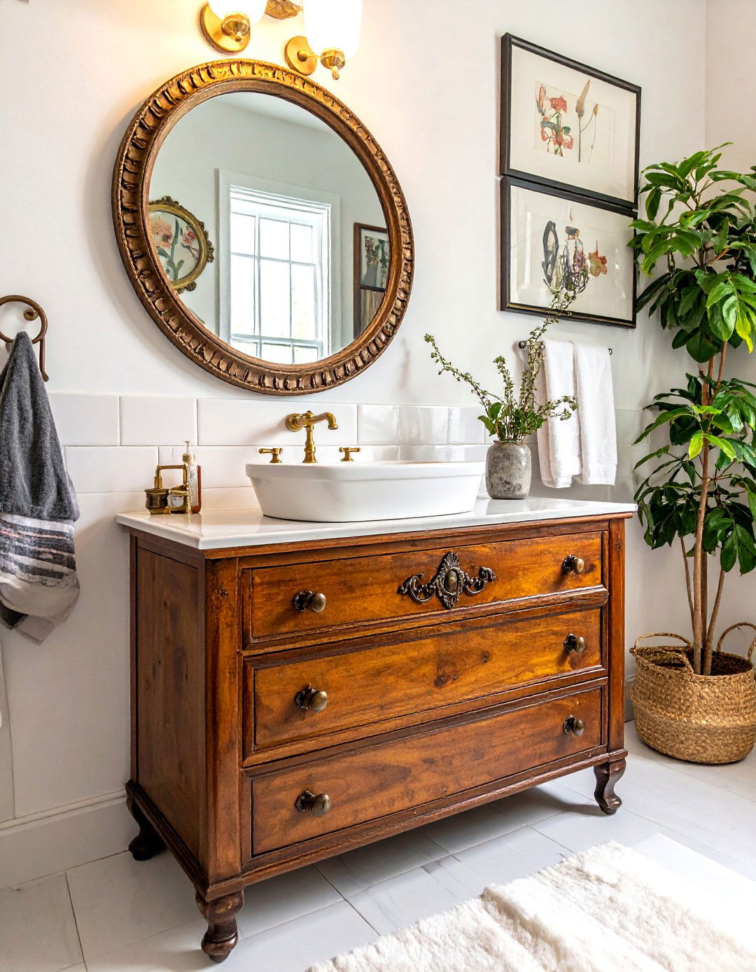 Vintage dresser bathroom vanity - 30 bathroom vanity cabinet ideas