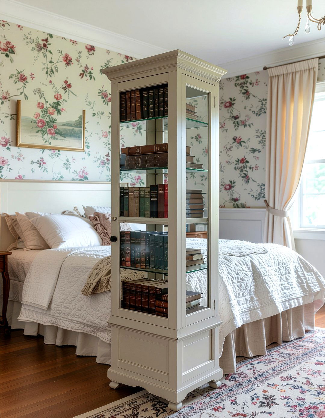 Vintage glass bookshelf - 30 bedroom bookshelf dividers