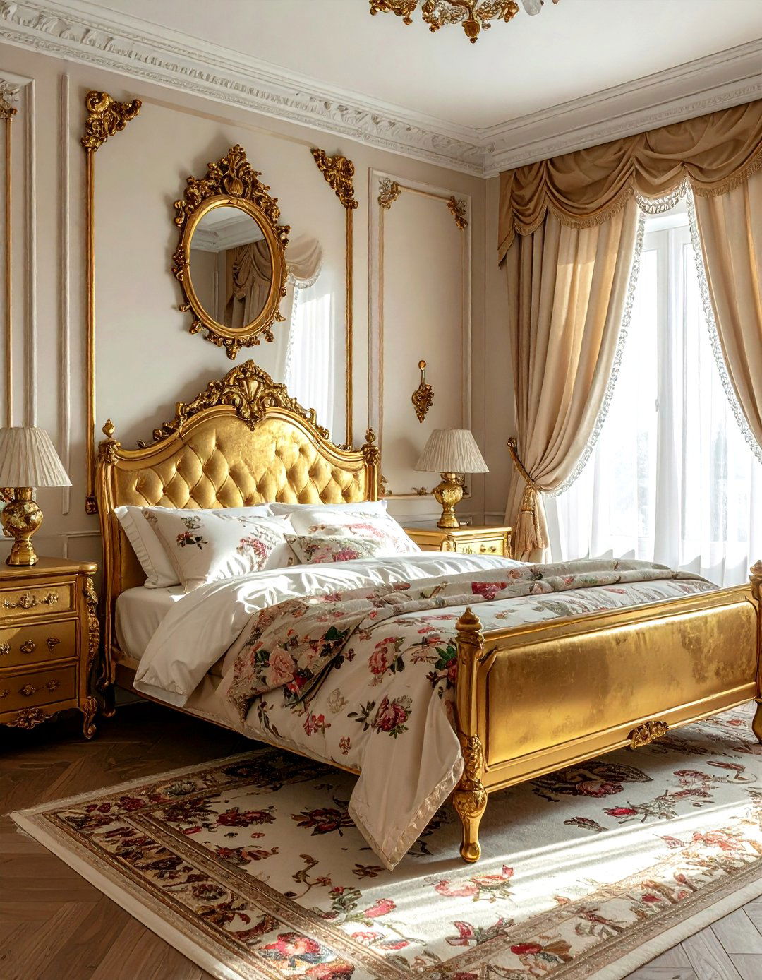 Vintage gold bedroom - 30 gold bedroom ideas
