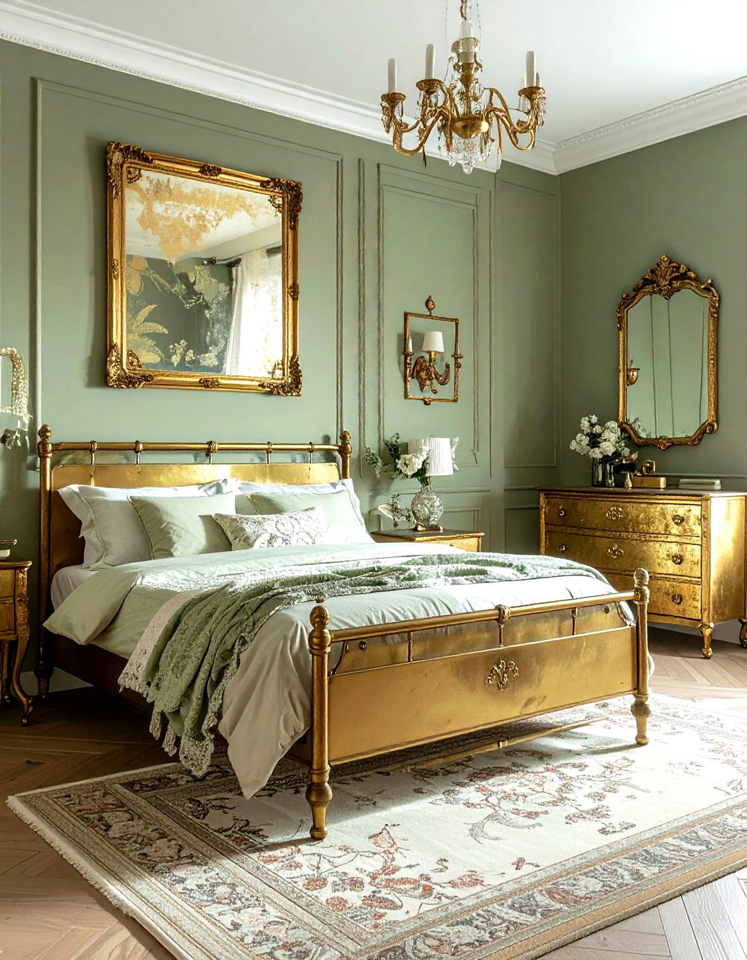 Vintage gold bedroom - 30 gold bedroom decor ideas