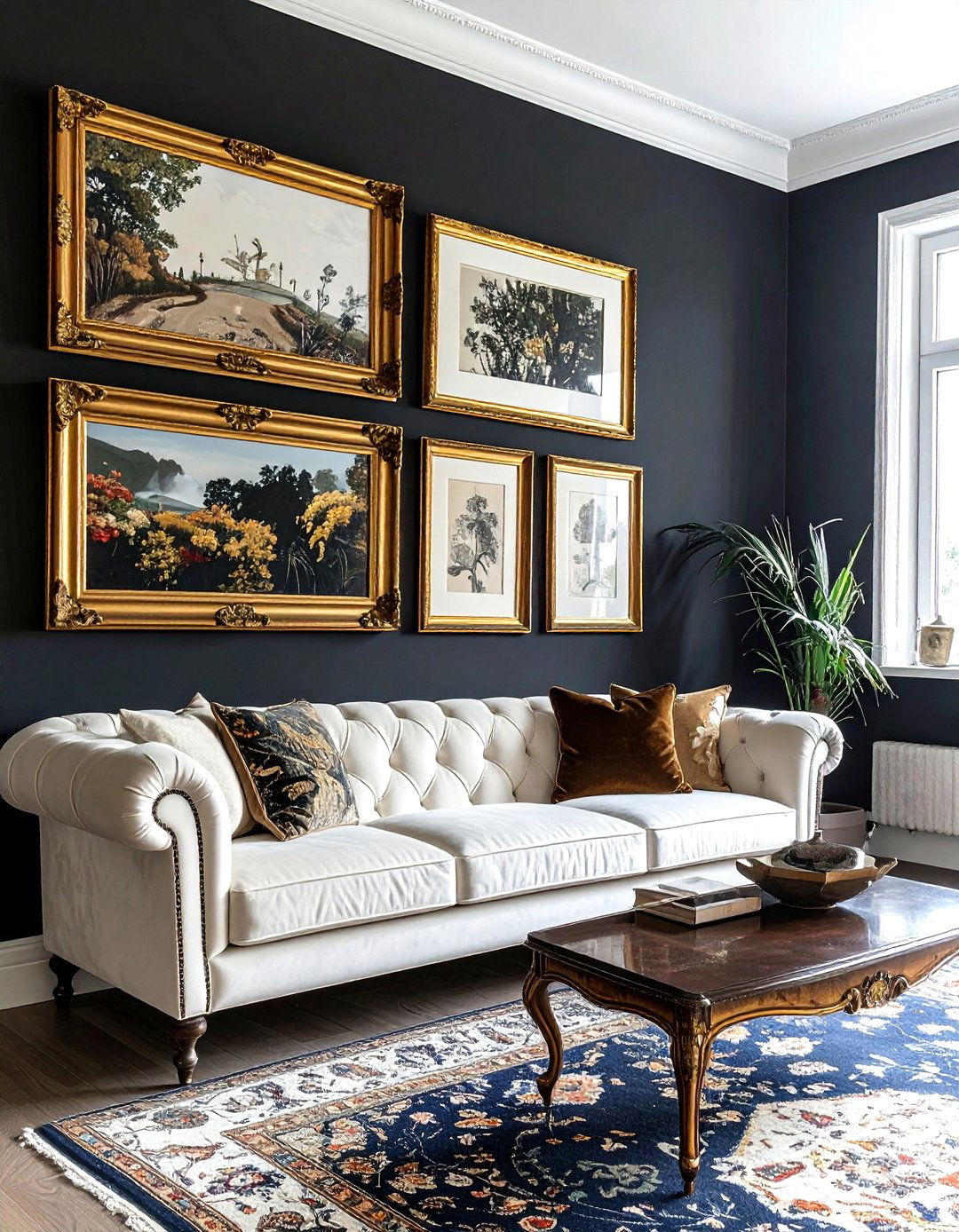 Vintage gold frames - 30 decor glow-up ideas