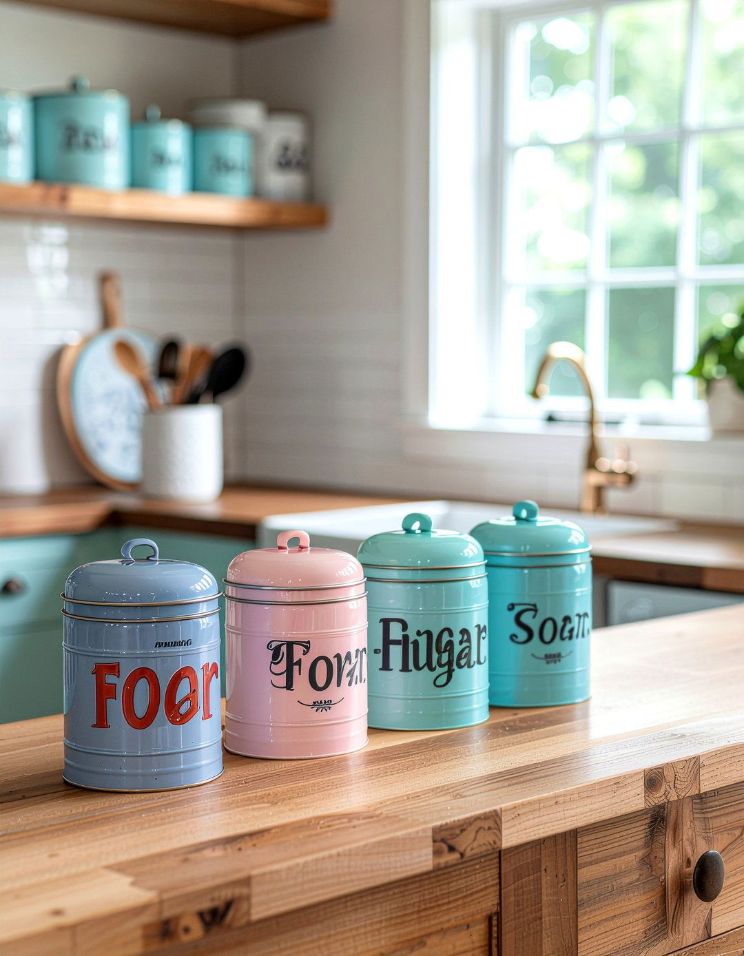 Vintage kitchen canisters - 30 estate sale decor ideas