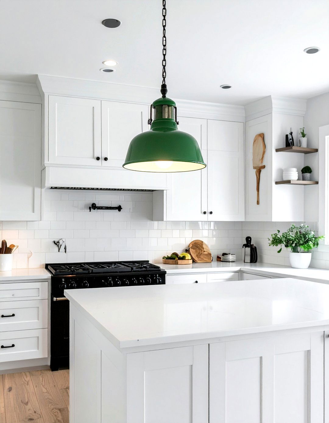 Vintage lighting with new kitchen cabinets - 30 kitchen high-low mixing ideas