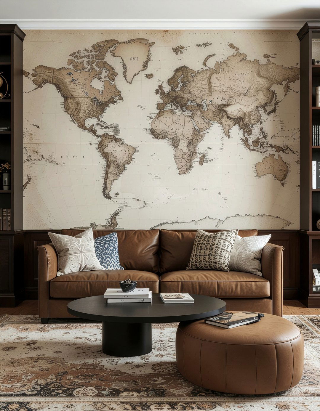 Vintage map wallpaper - 30 living room bold wallpapers