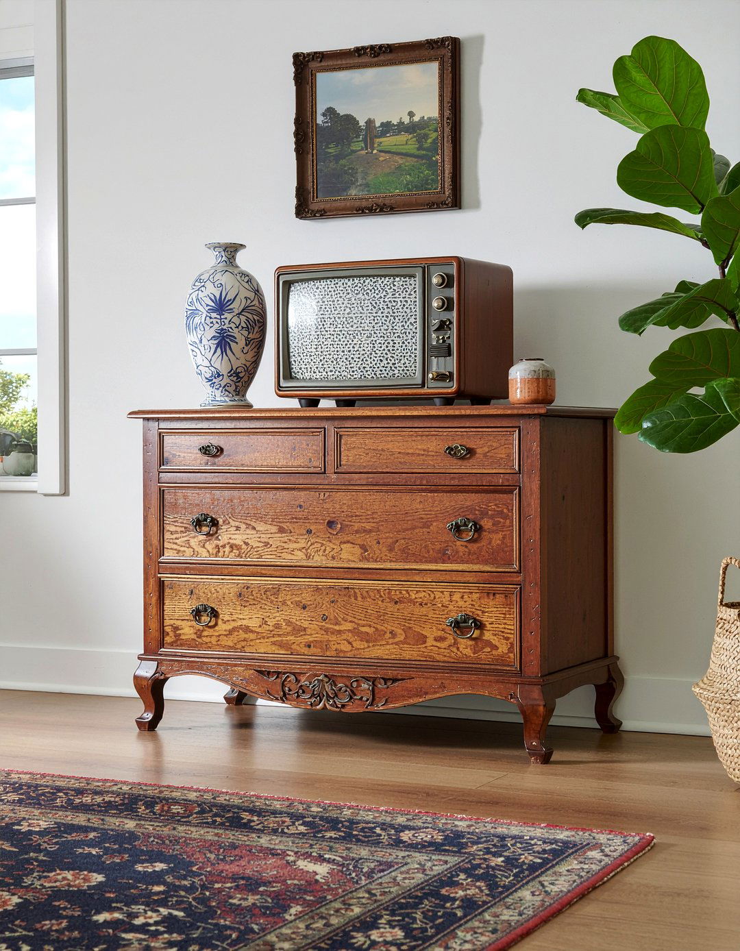 Vintage media chest - 30 living room tv stand ideas