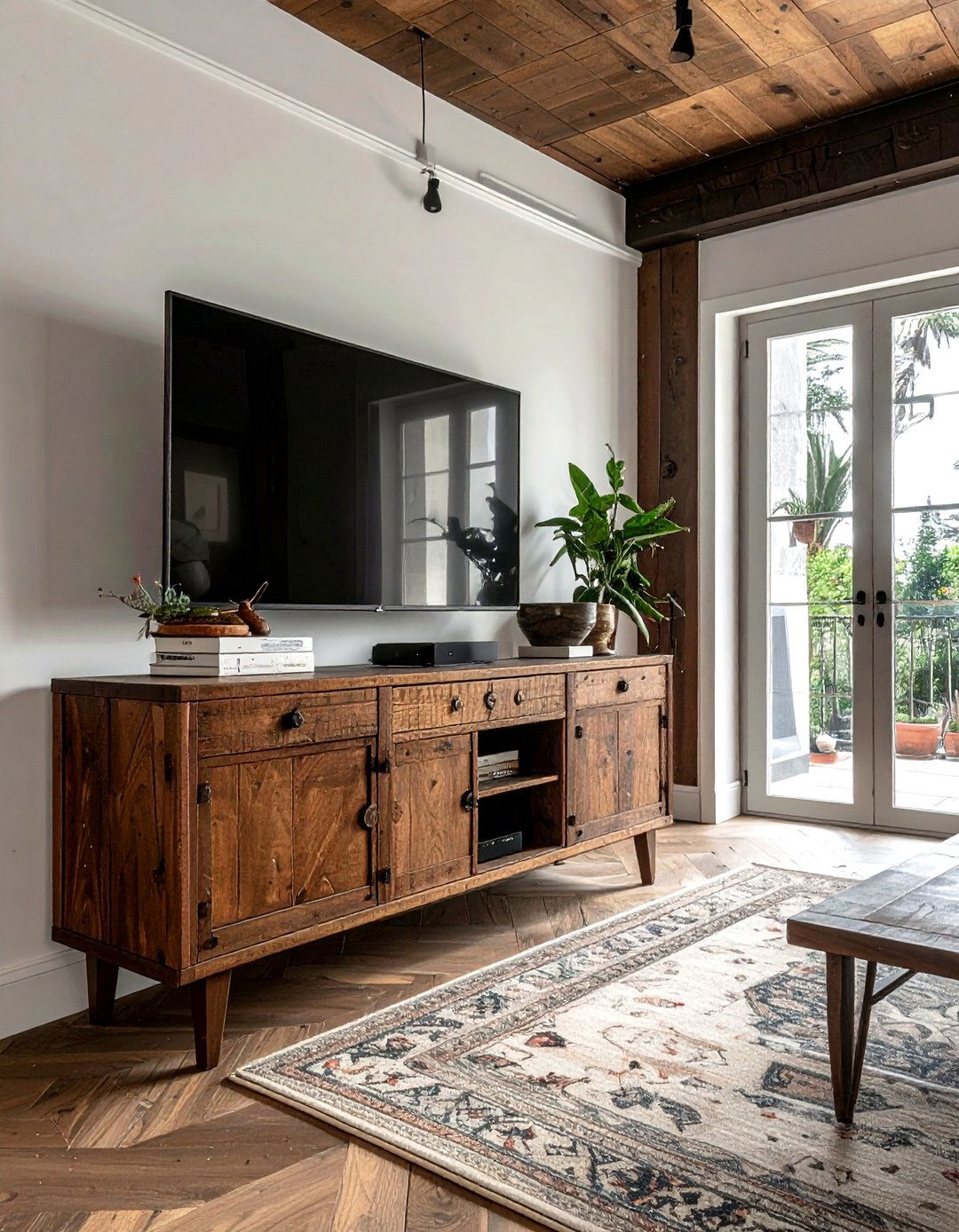 Vintage media sideboard - 30 living room media cabinet ideas